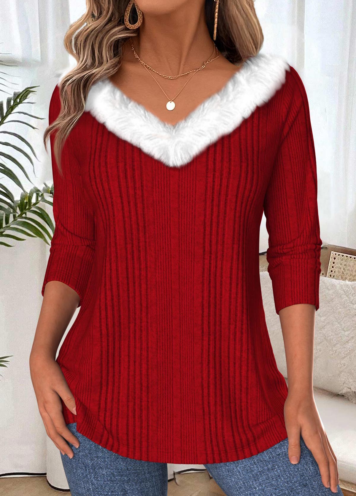 Camiseta burdeos larga mujer – Confort y estilo chic en el día a día
