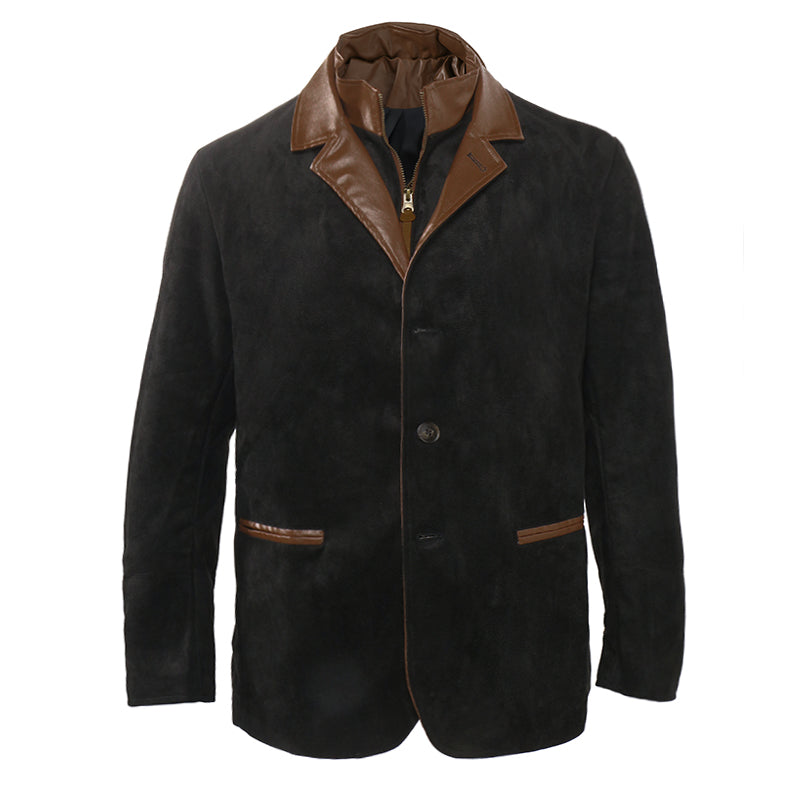 Chaqueta de Hombre de Ante Vintage – Elegancia Otoñal y Confort Duradero
