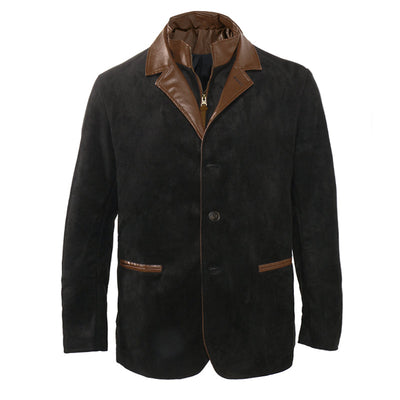 Chaqueta de Hombre de Ante Vintage – Elegancia Otoñal y Confort Duradero