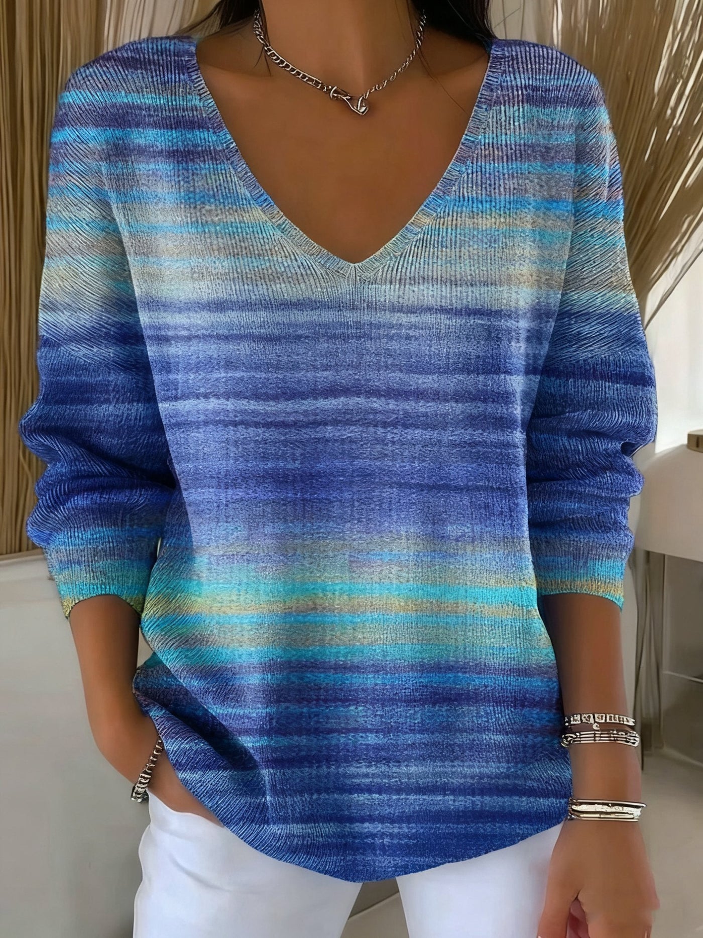 Suéter Mujer Degradado Algodón Casual - Confort y Estilo