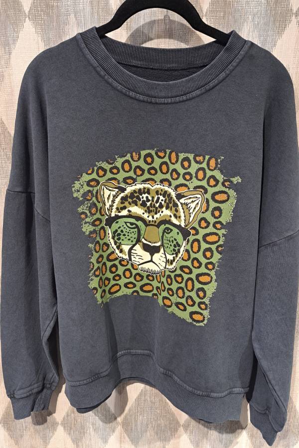 Sudadera de leopardo casual