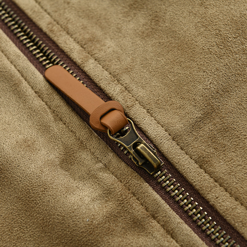Chaqueta de Hombre de Ante Vintage – Elegancia Otoñal y Confort Duradero