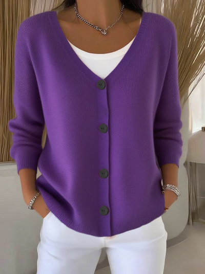 Cardigan Mujer Casual Mangas Largas - Estilo y Confort