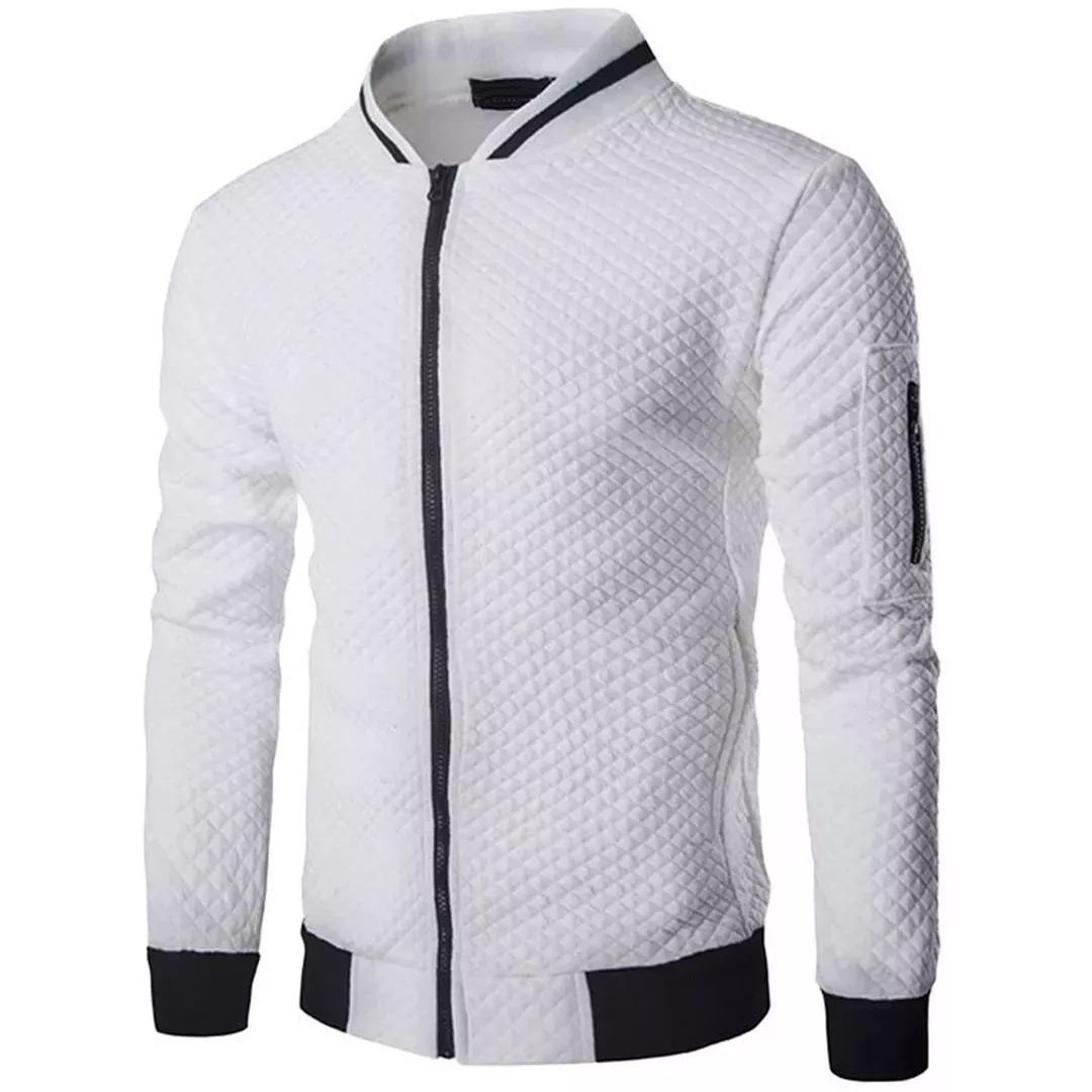 Chaqueta Bomber para Hombre a Cuadros Jacquard - Estilo y Confort