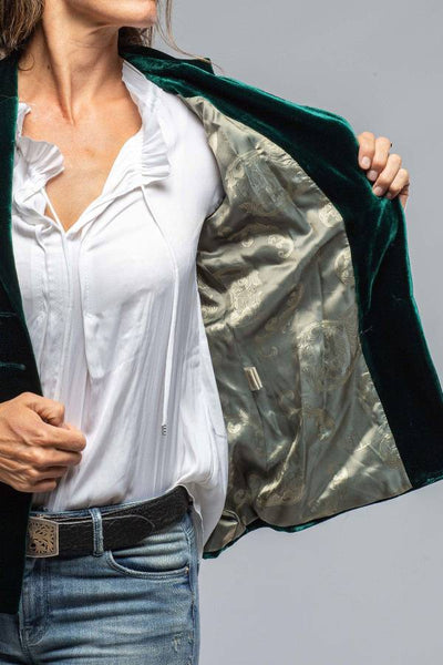 Blazer de Mujer de Terciopelo Dorado Vintage – Estilo Chic y Confort