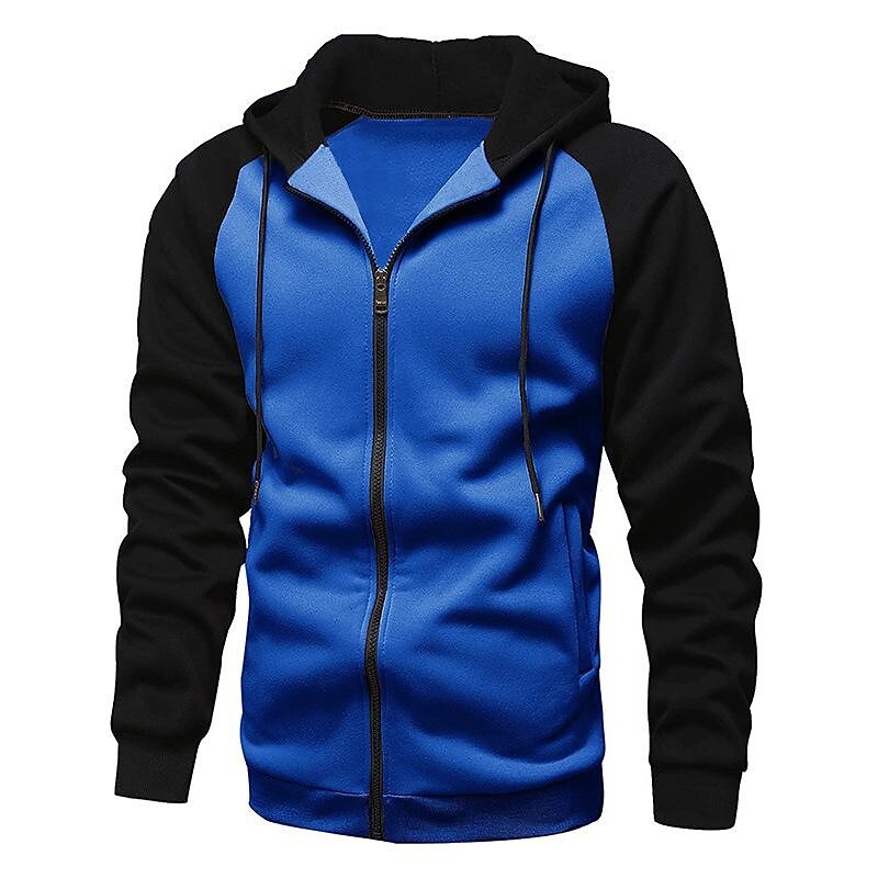Sudadera con Capucha Bicolor para Hombre - Confort y Estilo en Polar