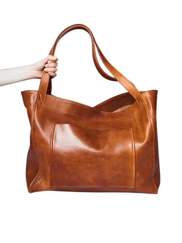 Bolso retro de cuero elegante