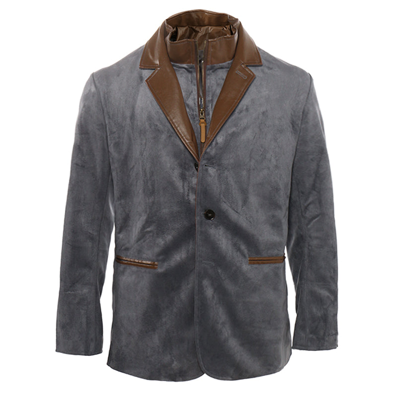 Chaqueta de Hombre de Ante Vintage – Elegancia Otoñal y Confort Duradero
