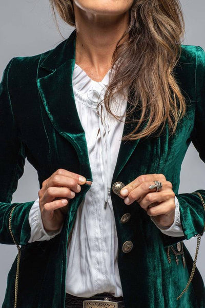 Blazer de Mujer de Terciopelo Dorado Vintage – Estilo Chic y Confort