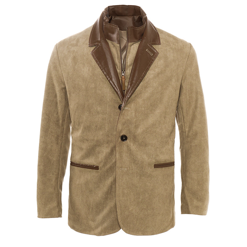 Chaqueta de Hombre de Ante Vintage – Elegancia Otoñal y Confort Duradero