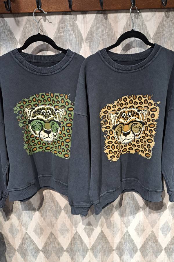 Sudadera de leopardo casual