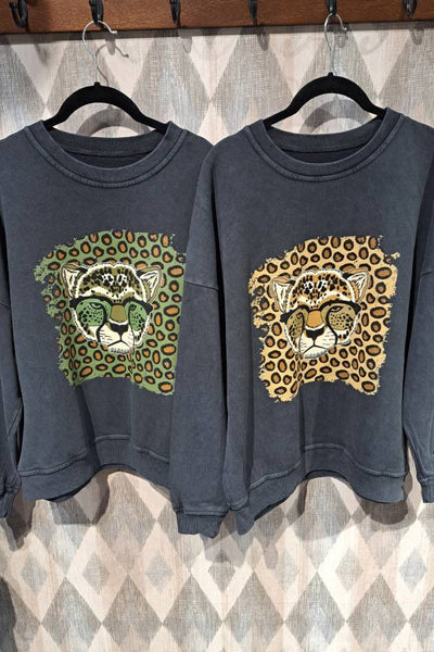 Sudadera de leopardo casual