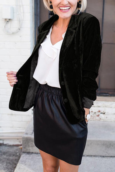 Blazer de terciopelo chic para mujer – Elegancia y confort moderno