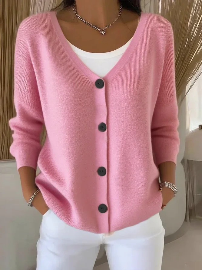 Cardigan Mujer Casual Mangas Largas - Estilo y Confort