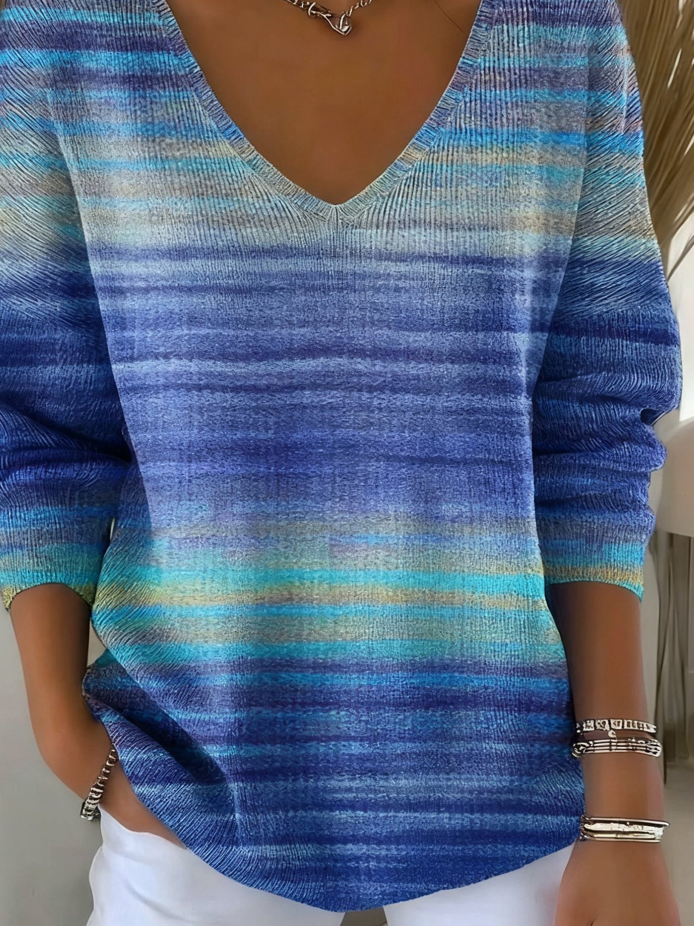 Suéter Mujer Degradado Algodón Casual - Confort y Estilo