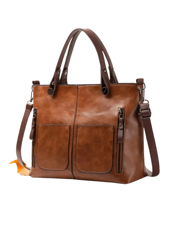 Bolso de cuero estiloso y versátil
