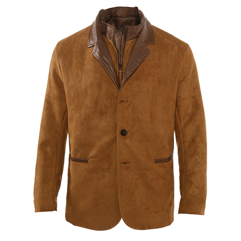 Chaqueta de Hombre de Ante Vintage – Elegancia Otoñal y Confort Duradero