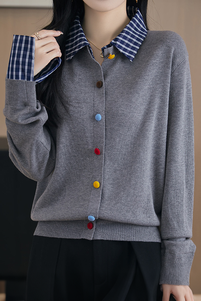 Cárdigan Camisa Tejida Casual