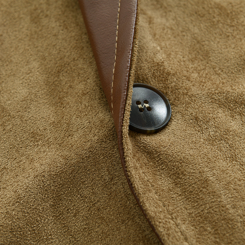 Chaqueta de Hombre de Ante Vintage – Elegancia Otoñal y Confort Duradero