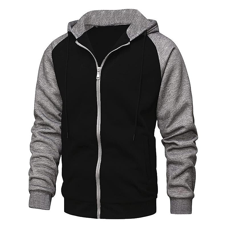Sudadera con Capucha Bicolor para Hombre - Confort y Estilo en Polar