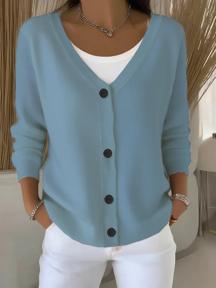 Cardigan Mujer Casual Mangas Largas - Estilo y Confort