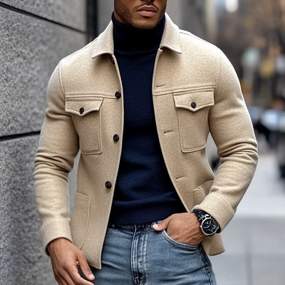 Chaqueta Hombre Multibolsillos con Solapa – Comodidad, Estilo y Durabilidad