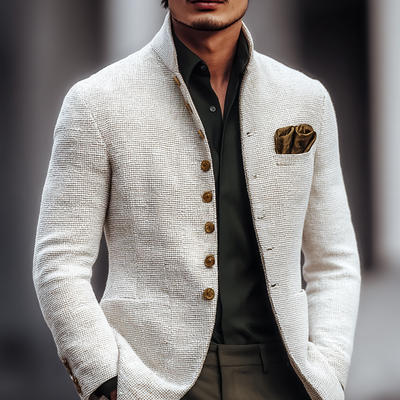 Chaqueta Hombre Tweed Clásica – Chic, Confort y Estilo
