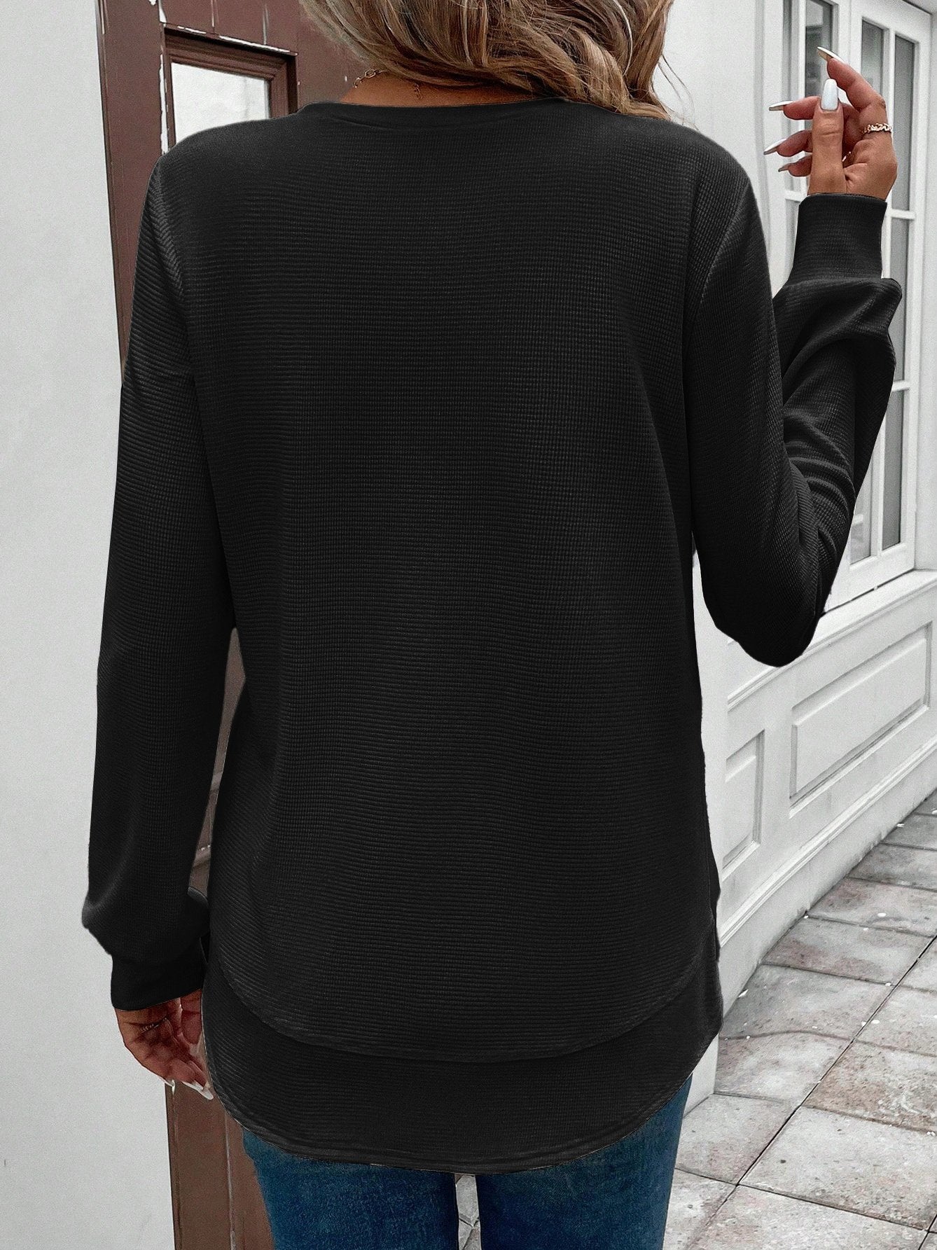 Sudadera Vintage Cuello Redondo Jacquard - Moda Casual y Tendencia