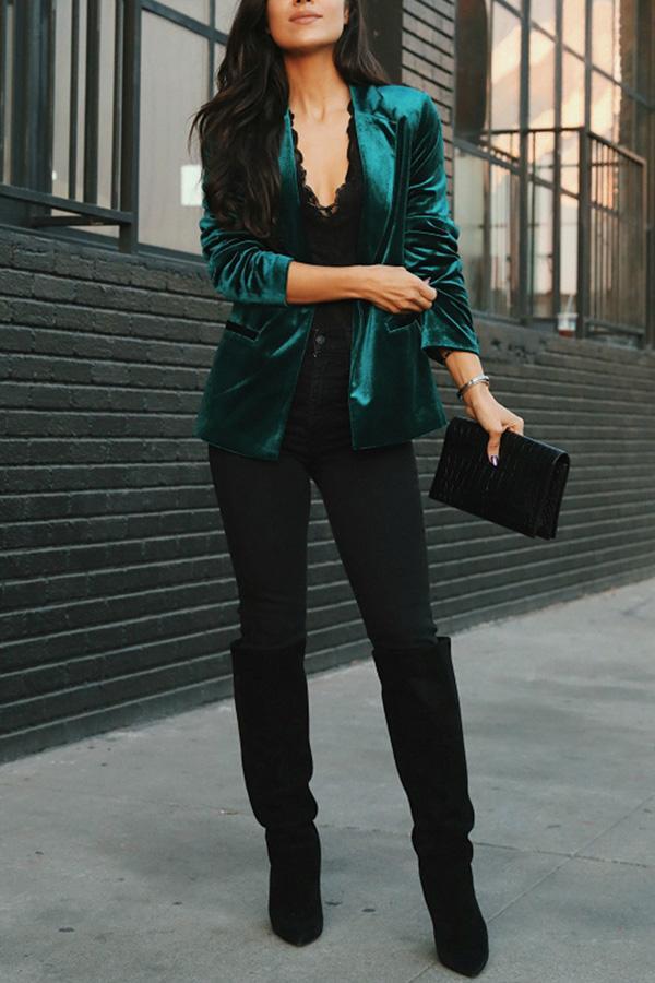 Blazer de terciopelo chic para mujer – Elegancia y confort moderno
