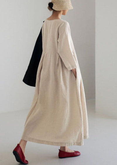 Vestido de algodón patchwork primavera