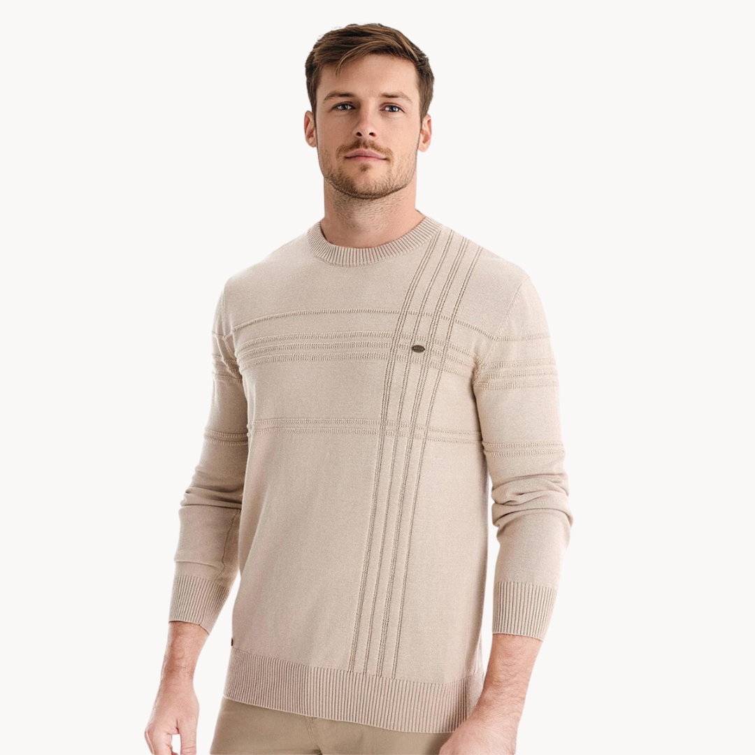 Suéter elegante de cuadros
