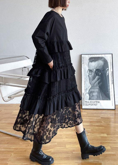 Vestido bohemio encaje y volantes