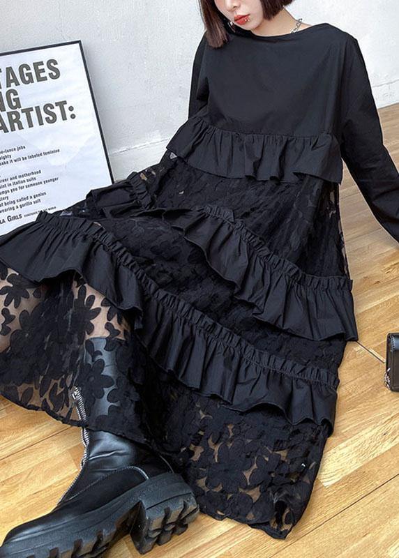 Vestido bohemio encaje y volantes