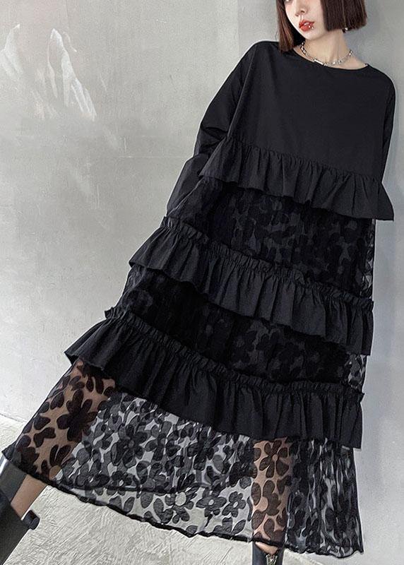 Vestido bohemio encaje y volantes