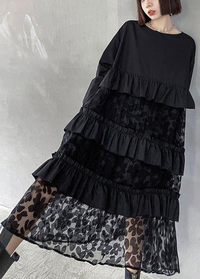 Vestido bohemio encaje y volantes