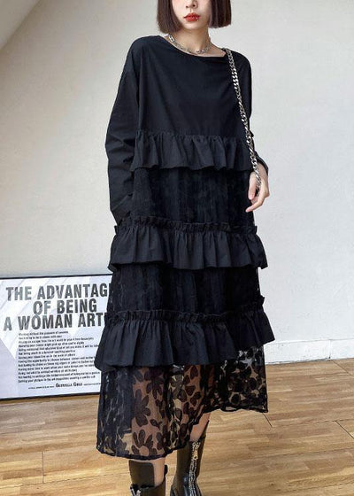 Vestido bohemio encaje y volantes