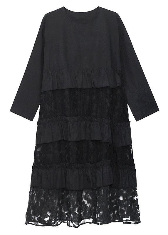 Vestido bohemio encaje y volantes