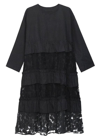 Vestido bohemio encaje y volantes
