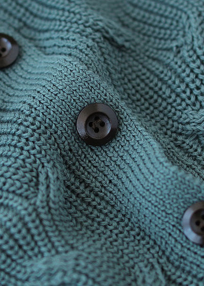 Cárdigan azul cuello v elegante