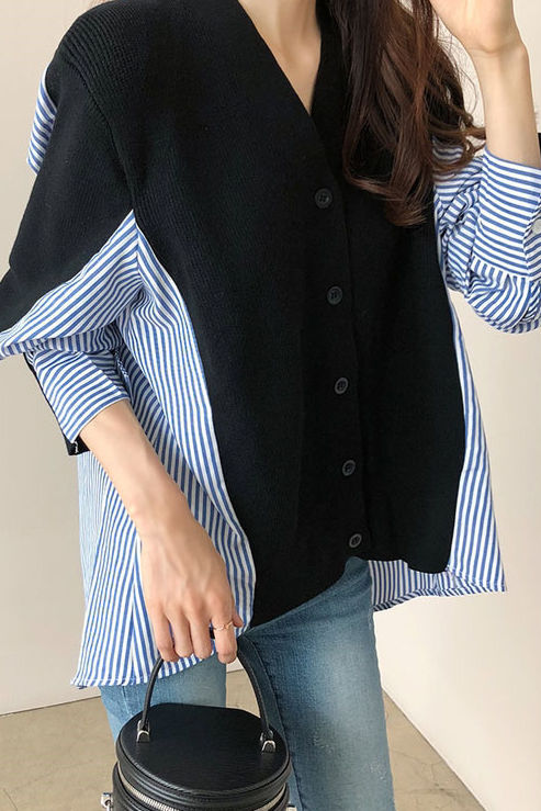 Chaqueta casual a rayas