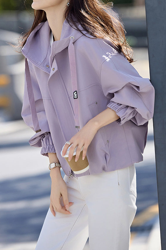 Abrigo Trench Corto con Capucha para Mujer - Estilo Urbano y Confort Diario