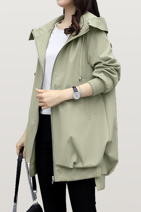 Trench con capucha para mujer – Estilo urbano y comodidad ligera