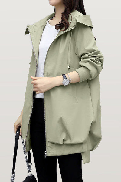 Trench con capucha para mujer – Estilo urbano y comodidad ligera