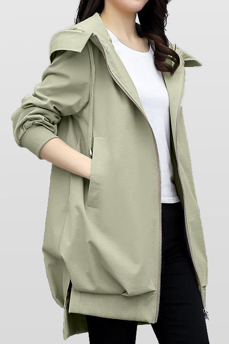 Trench con capucha para mujer – Estilo urbano y comodidad ligera