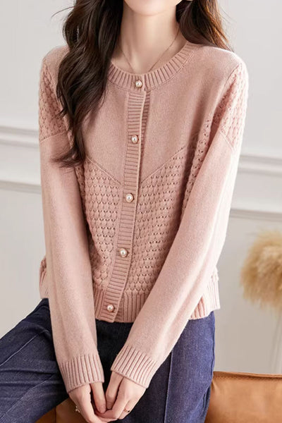 Cárdigan de punto para mujer con textura suave – Estilo cálido y elegante
