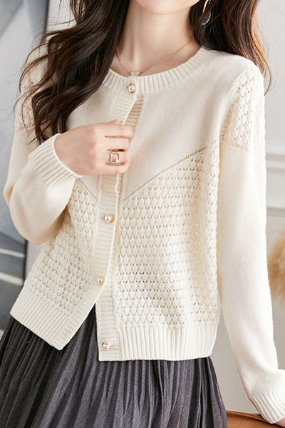 Cárdigan de punto para mujer con textura suave – Estilo cálido y elegante