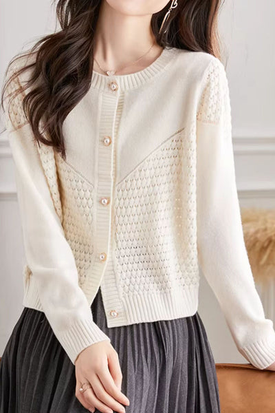 Cárdigan de punto para mujer con textura suave – Estilo cálido y elegante