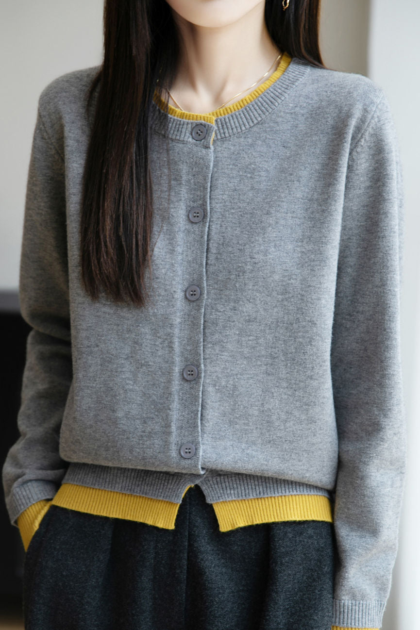 Cardigan casual de dos piezas