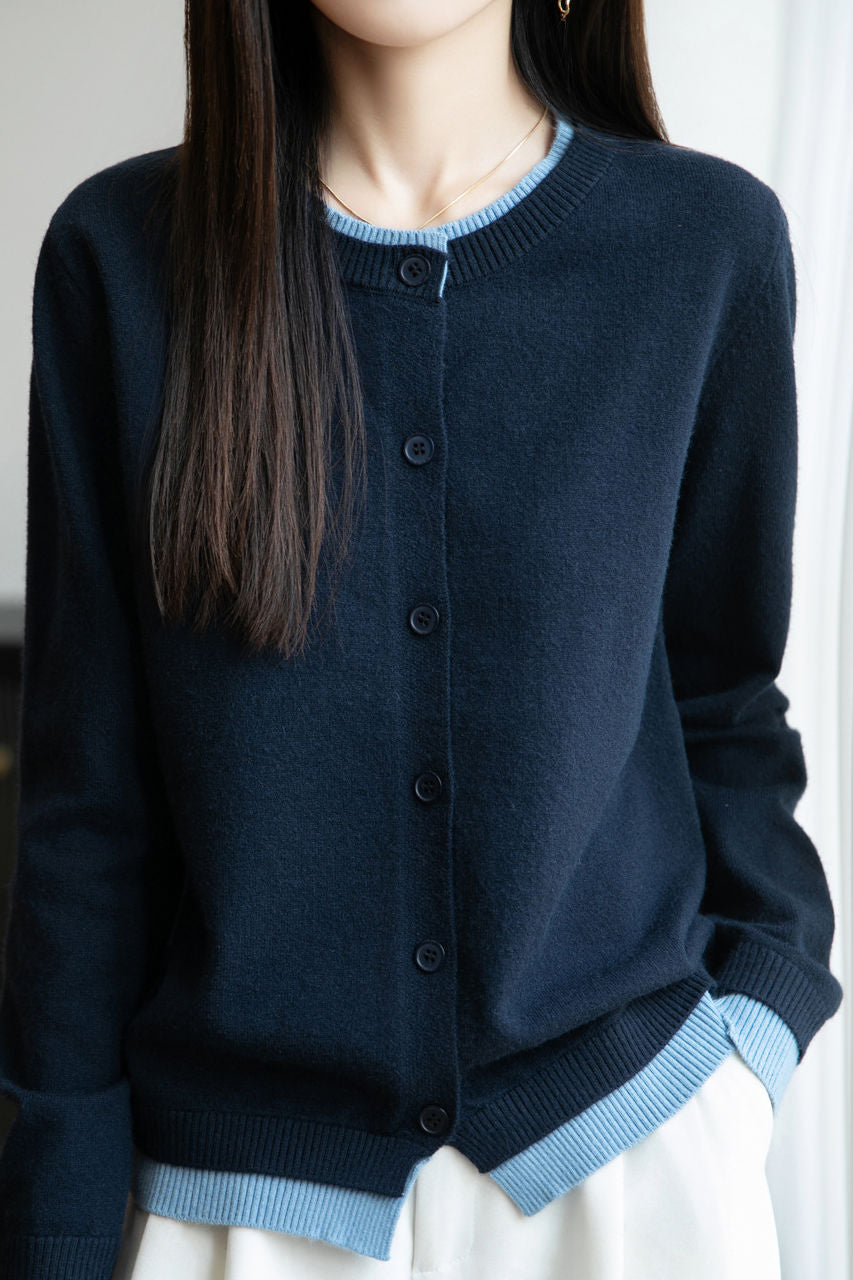 Cardigan de Cuello Redondo para Hombre – Estilo Moderno y Confort Diario