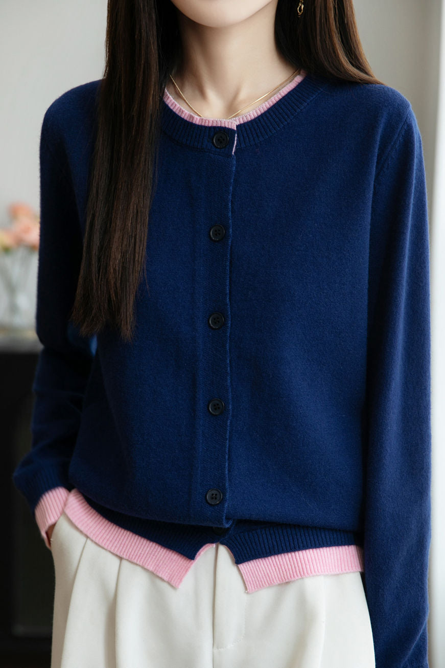 Cardigan de Cuello Redondo para Hombre – Estilo Moderno y Confort Diario